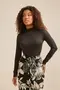 BLUSA SUEDE MANGA LONGA COM GOLA