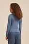 BLUSA SUEDE MANGA LONGA COM GOLA
