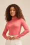 BLUSA SUEDE MANGA LONGA COM GOLA