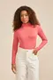 BLUSA SUEDE MANGA LONGA COM GOLA