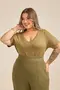 BLUSA EM SUEDE LIGHT COM DECOTE V