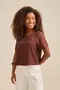 BLUSA EM TWILL COM RECORTE