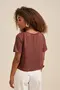 BLUSA EM TWILL COM RECORTE