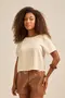 BLUSA EM TWILL COM RECORTE