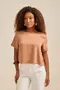 BLUSA EM TWILL COM RECORTE