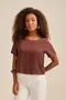 BLUSA EM TWILL COM RECORTE