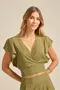 BLUSA CROPPED TRANSPASSADA E FAIXA PARA AMARRAÇÃO