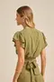 BLUSA CROPPED TRANSPASSADA E FAIXA PARA AMARRAÇÃO