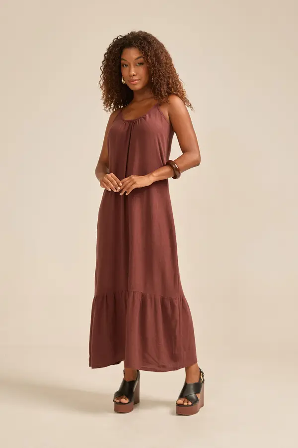 VESTIDO MIDI EM LINHO ARIZONA