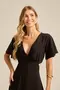 VESTIDO MIDI COM RECORTE LATERAL