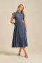 VESTIDO LONGO MARIAS COM GOLA