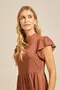 VESTIDO LONGO MARIAS COM GOLA