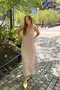 VESTIDO MIDI ALÇA FINA DE ELÁSTICO