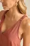 VESTIDO MIDI ALÇA FINA DE ELÁSTICO