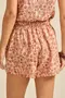 SHORT BÁSICO VISCOSE ESTAMPADA COM BORDADO NA BARRA
