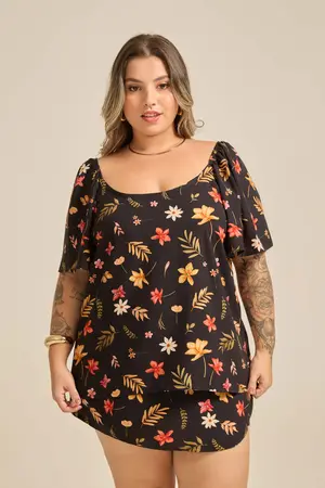 BLUSA MANGA PRINCESA BOSQUE ENCANTADO G1