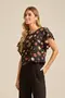 BLUSA COM BABADO NA MANGA