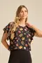 BLUSA COM BABADO NA MANGA