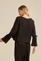 BLUSA MANGA COM BABADO