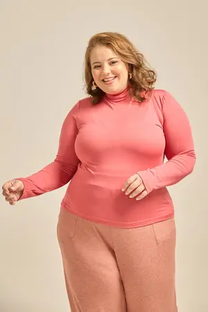 BLUSA SUEDE LIGHT COM GOLA ROSA SERENO G2