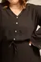 BLUSA CROPPED VISCOSE LISA COM MANGA EVASÊ E BOTÕES