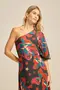 VESTIDO MIDI ASSIMÉTRICO UM OMBRO