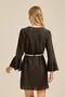 VESTIDO CURTO VISCOSE LISA COM CADARÇO E FIVELA