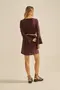 VESTIDO CURTO VISCOSE LISA COM CADARÇO E FIVELA