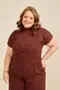 BLUSA COM GOLA CANELADO LOSANGO