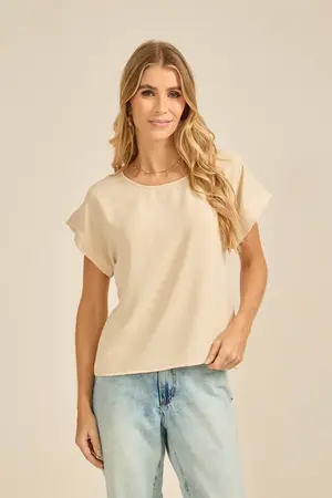 BLUSA MANGA JAPONESA COM PUNHO  AREIA P