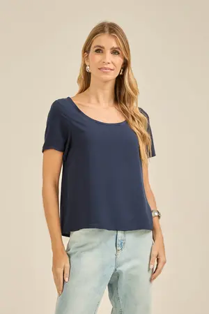 BLUSA BÁSICA  MARINHO M