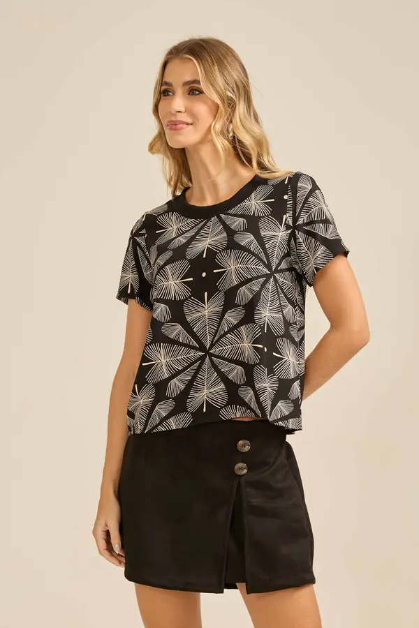 BLUSA COM GOLA DE RIBANA