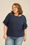 BLUSA COM BABADO NA MANGA