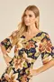 VESTIDO ESTAMPA DOCE FLORAL MARINHO