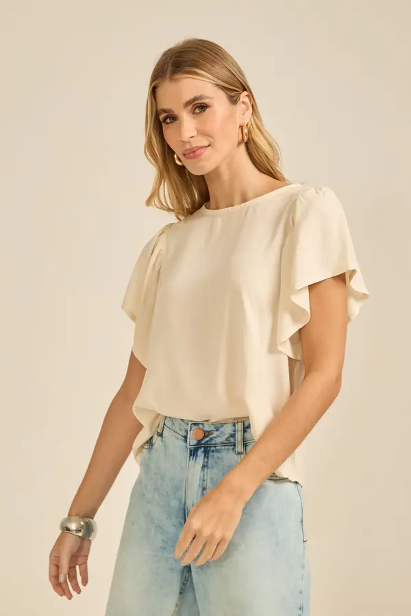 BLUSA BÁSICA COM BOTÃO