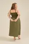 VESTIDO MIDI ALÇA LARGA