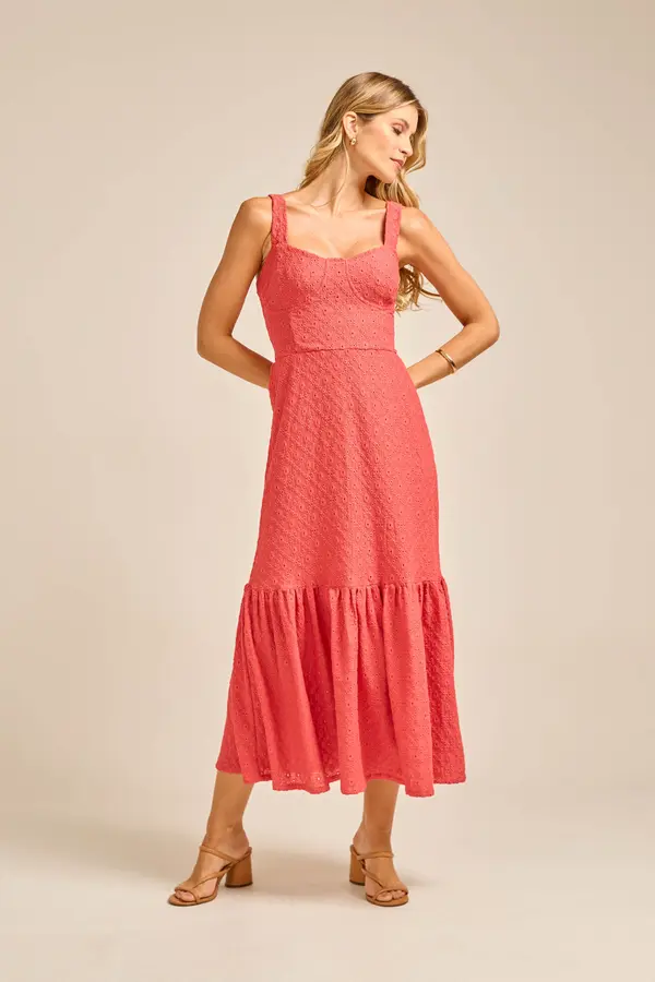 VESTIDO LONGO EM LAISE