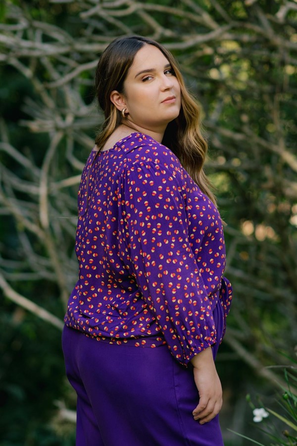 Blusa Plus Size Feminina em Viscose Estampada - Estilo Próprio